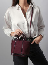 Cross Body Tas Baby Cabas Pailletten Vanessa bruno Rood cabas 1V40410-vue-porte